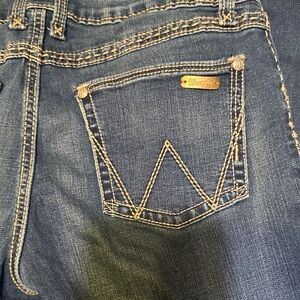 628. Wrangler Women's Boot Cut Jeans in Dark Blue